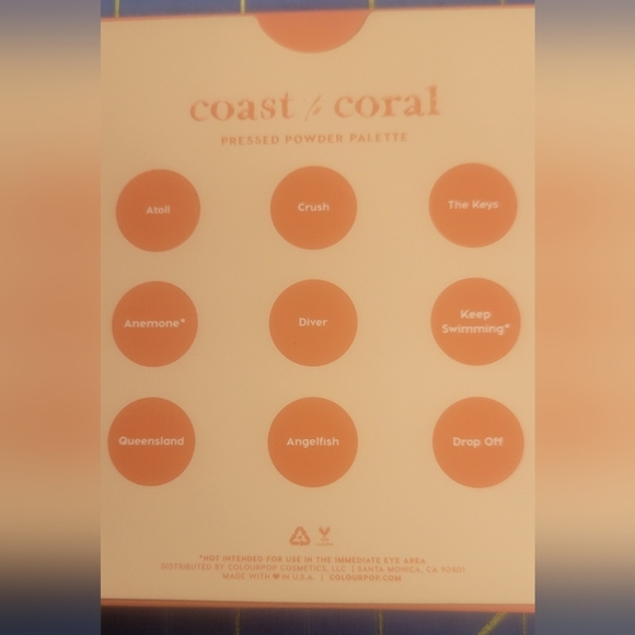 ColourPop Coast to Coral Pressed Powder Eyeshadow Palette - Picture 2 of 3